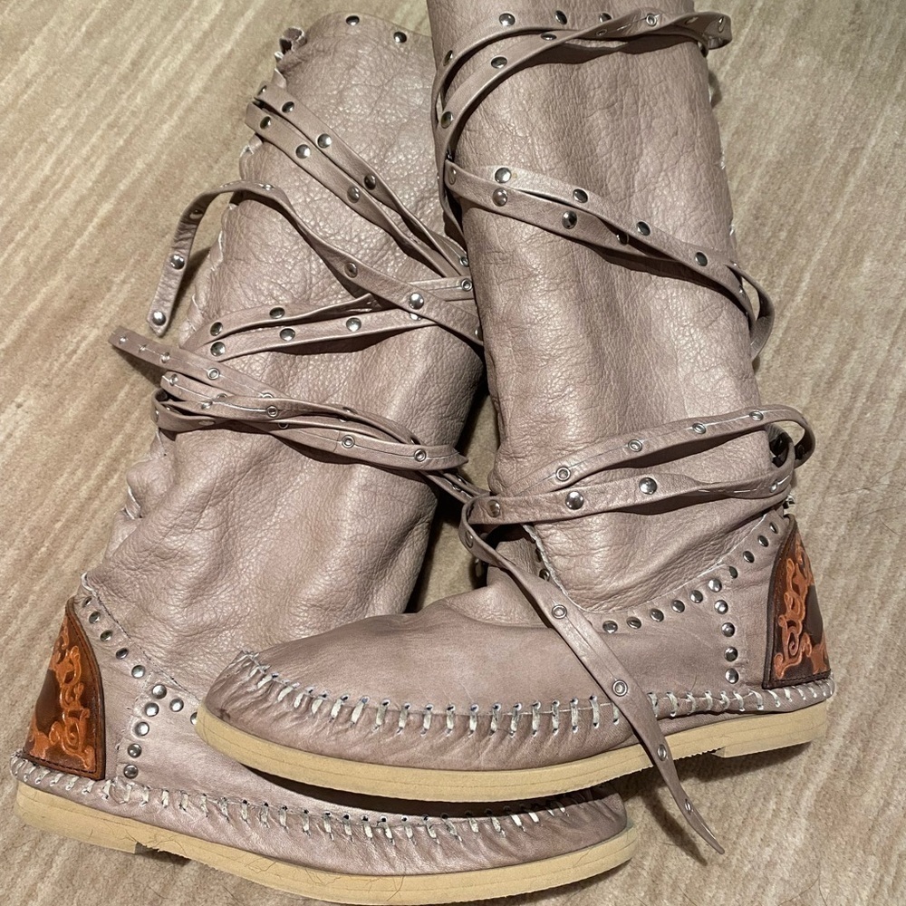 LEATHER  Slouch women’s boots - Picture 10 of 10